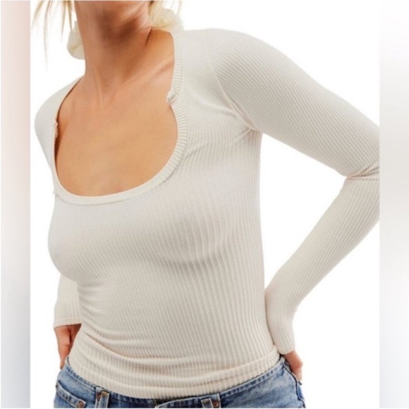 Free People Intimately Ribbed Long Sleeve - Picture 2 of 4